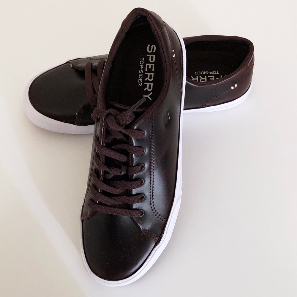 New Sperry Men's Striper Leather Sneaker, Size 8